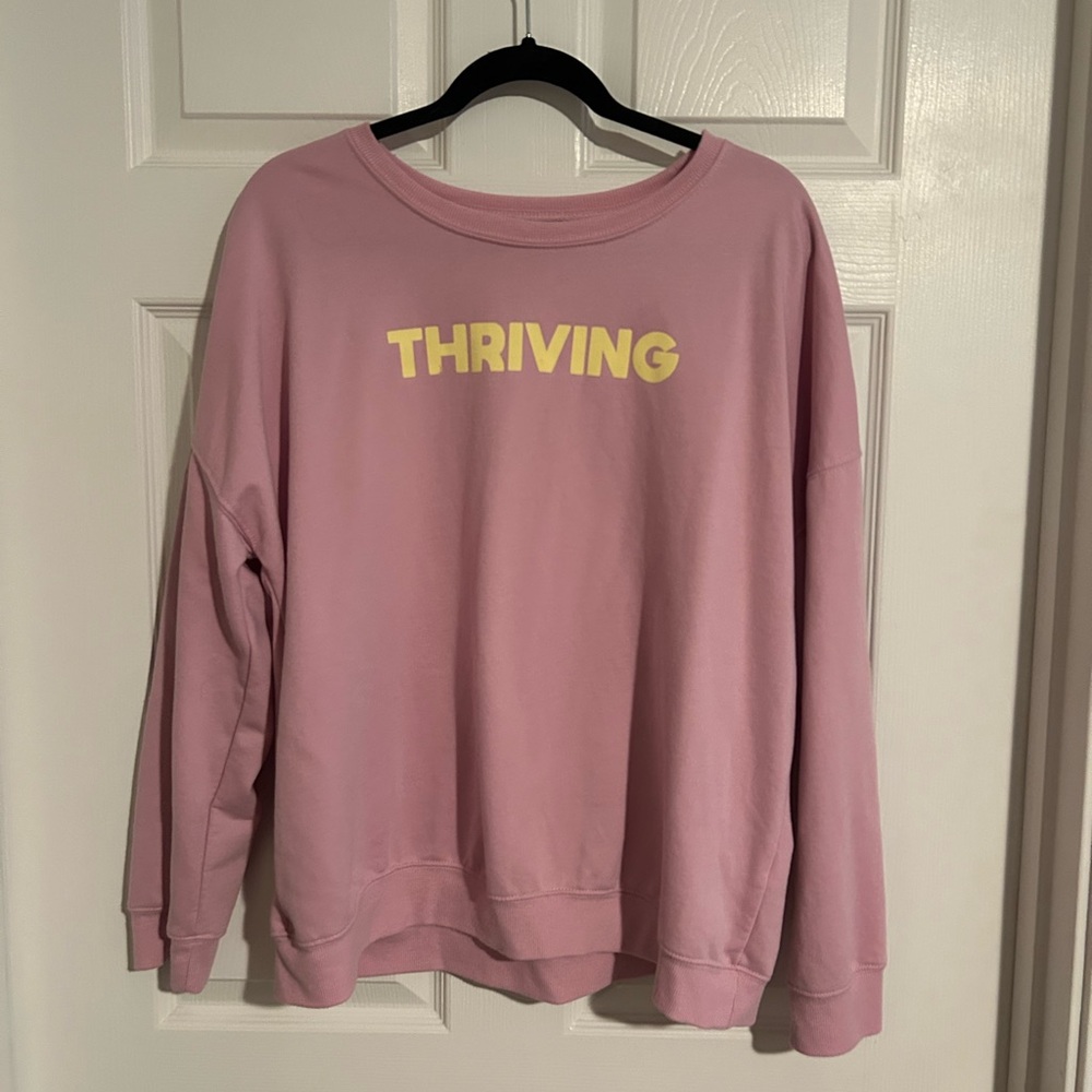 Nine West Light Pink Tee with Yellow Graphic